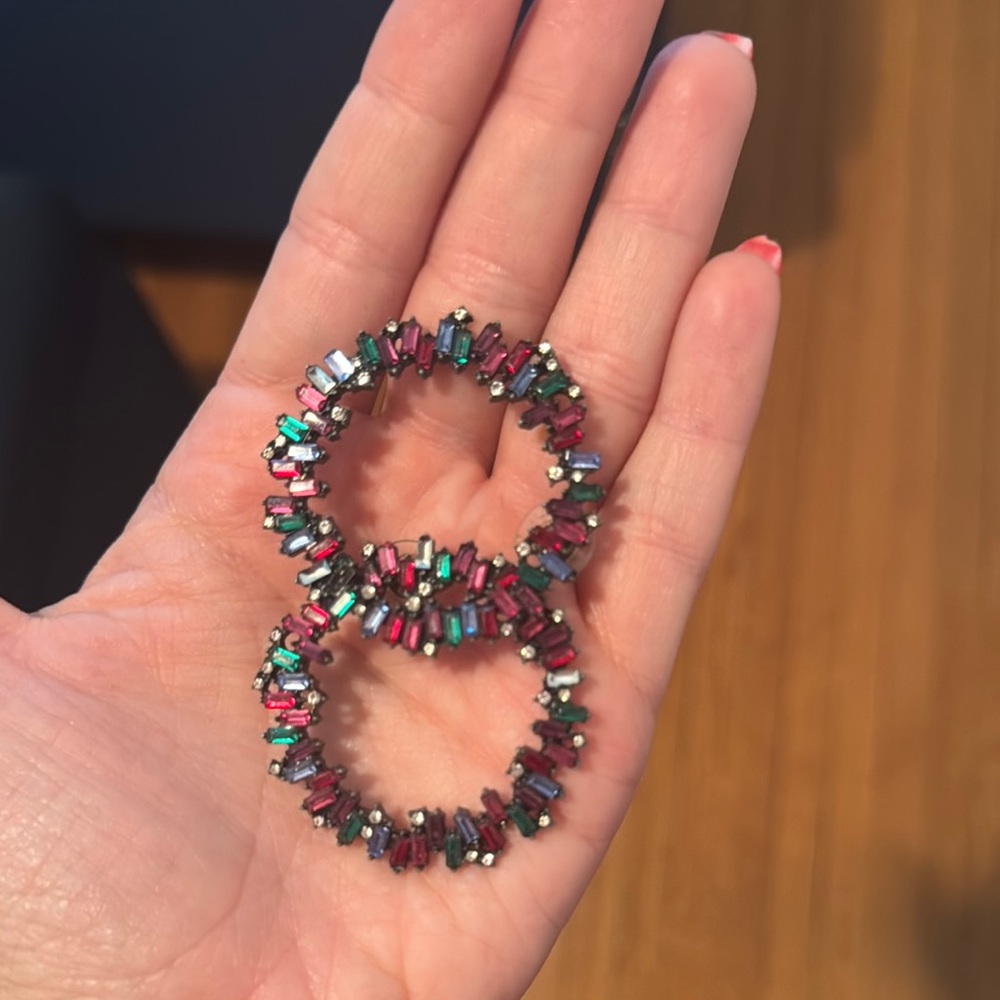 Multicolor Beaded Hoop Earrings